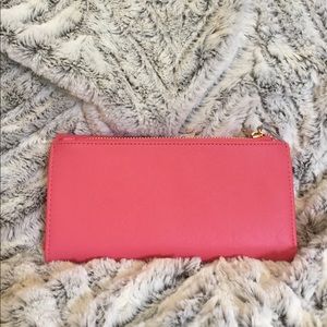 Coral pink wallet